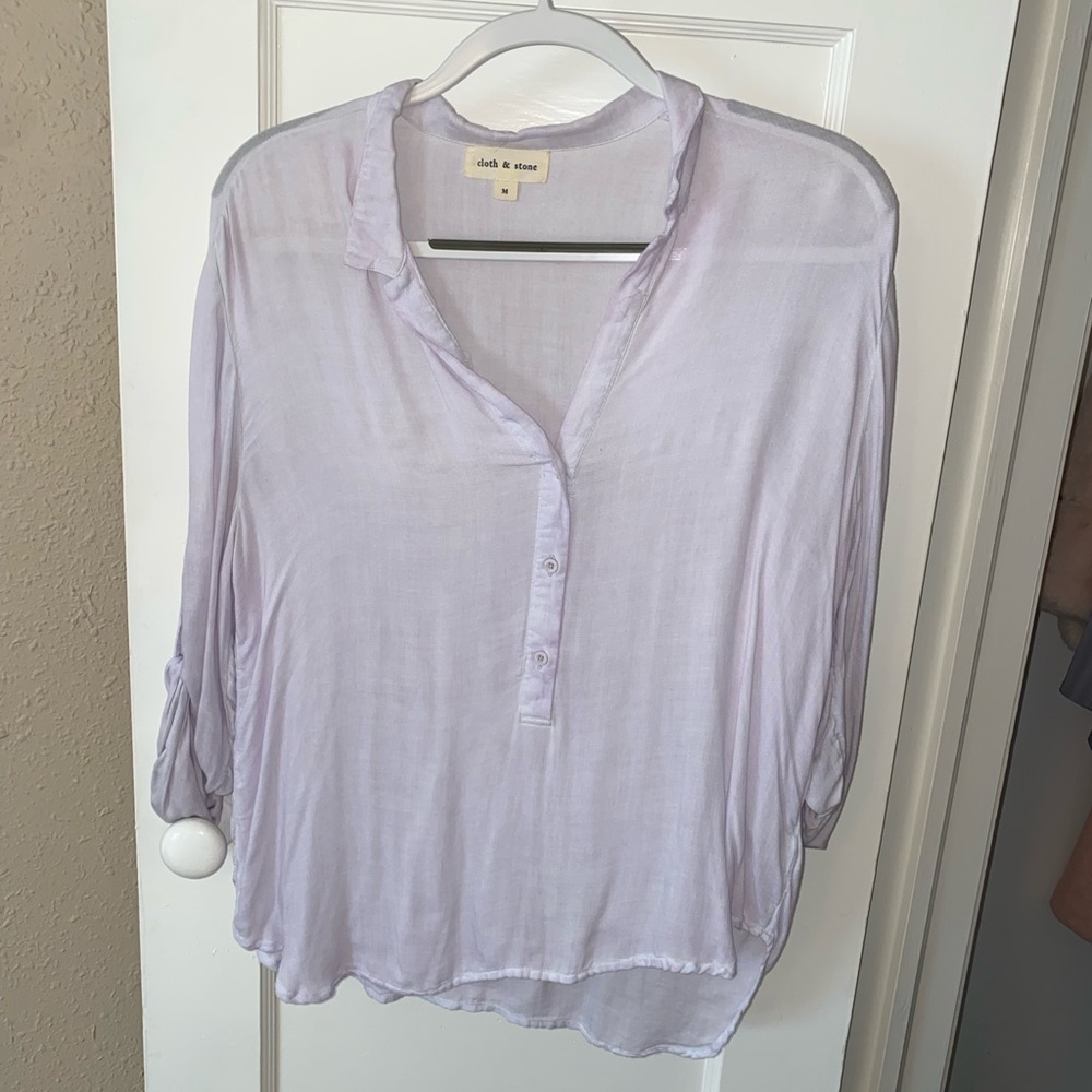 Lilac button down from Anthropologie